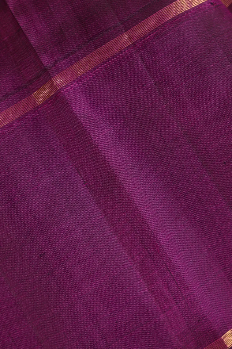Pistachio Green Kanchipuram Silk Sarees with Gold Zari Plain view 3