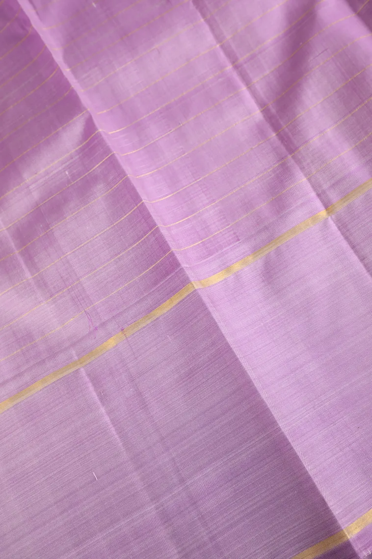 Pistachio Green Kanchipuram Silk Sarees with Gold Zari Checks view 3