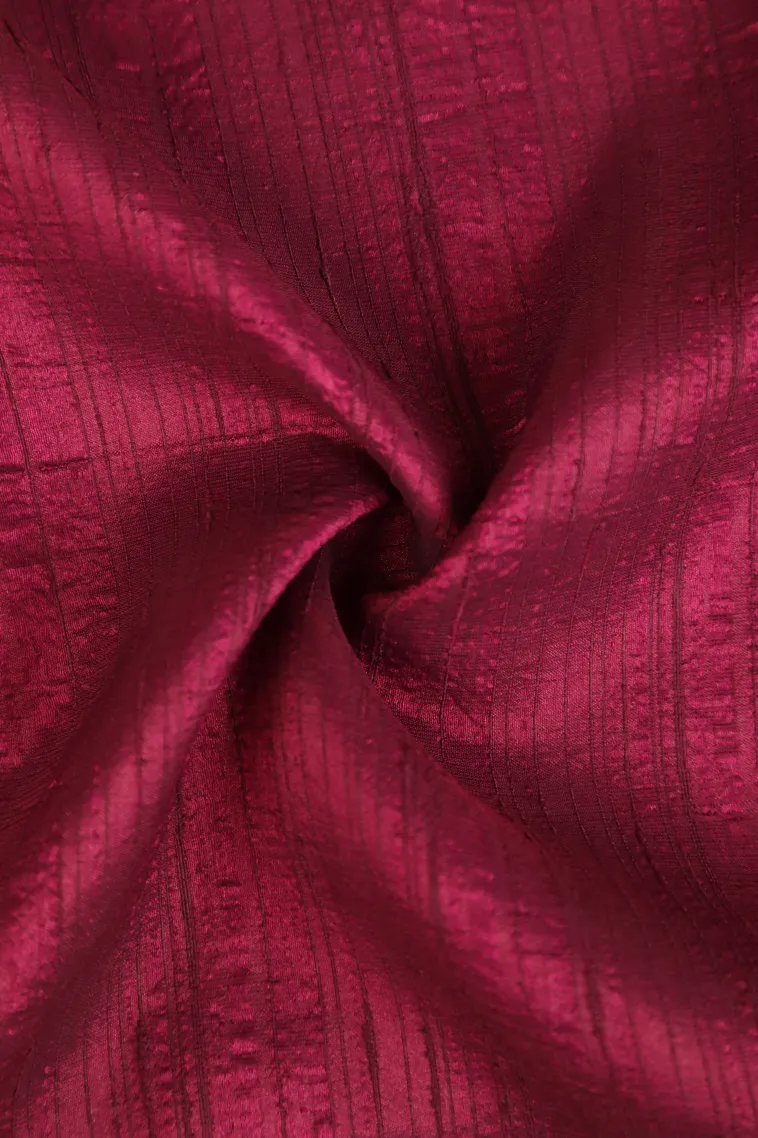Magenta Purple Jute Sarees Without Zari With Plain view 4