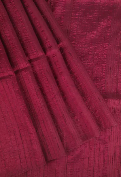 Magenta Purple Jute Sarees Without Zari With Plain