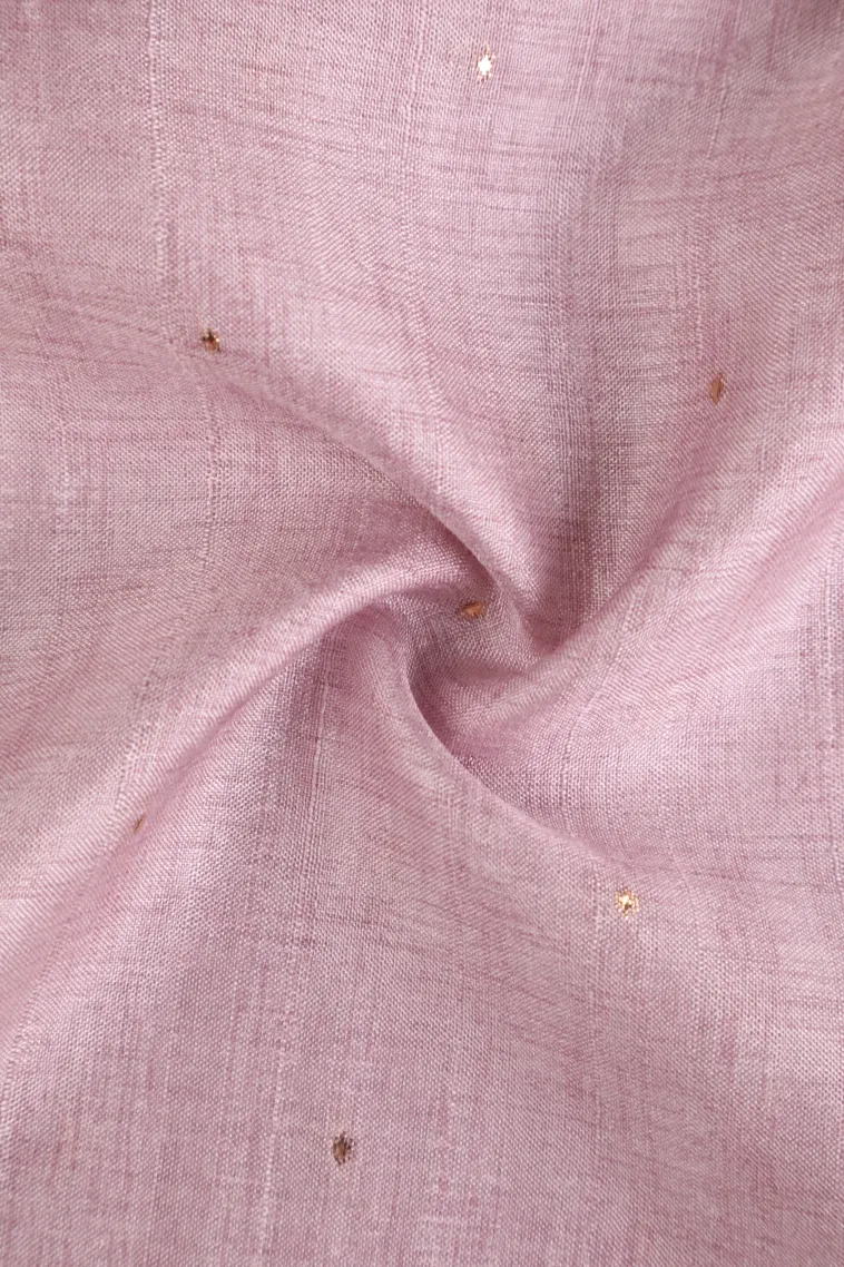 Lemonade Pink Jute Sarees Without Zari With Stone Work view 4