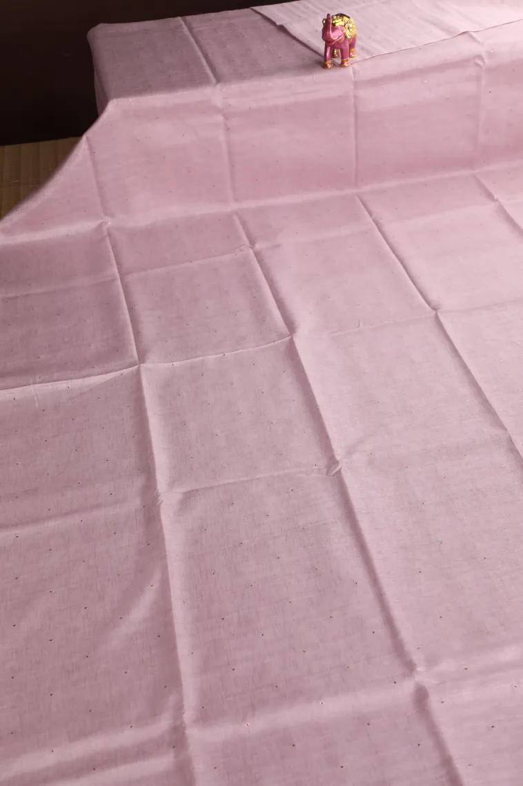 Lemonade Pink Jute Sarees Without Zari With Stone Work view 2