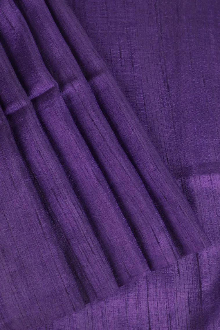 Viola Purple Jute Sarees Without Zari With Plain