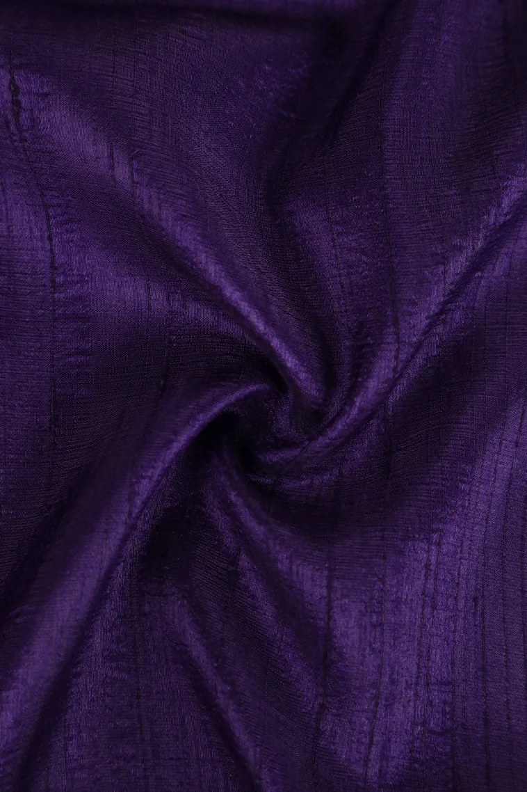Viola Purple Jute Sarees Without Zari With Plain view 4