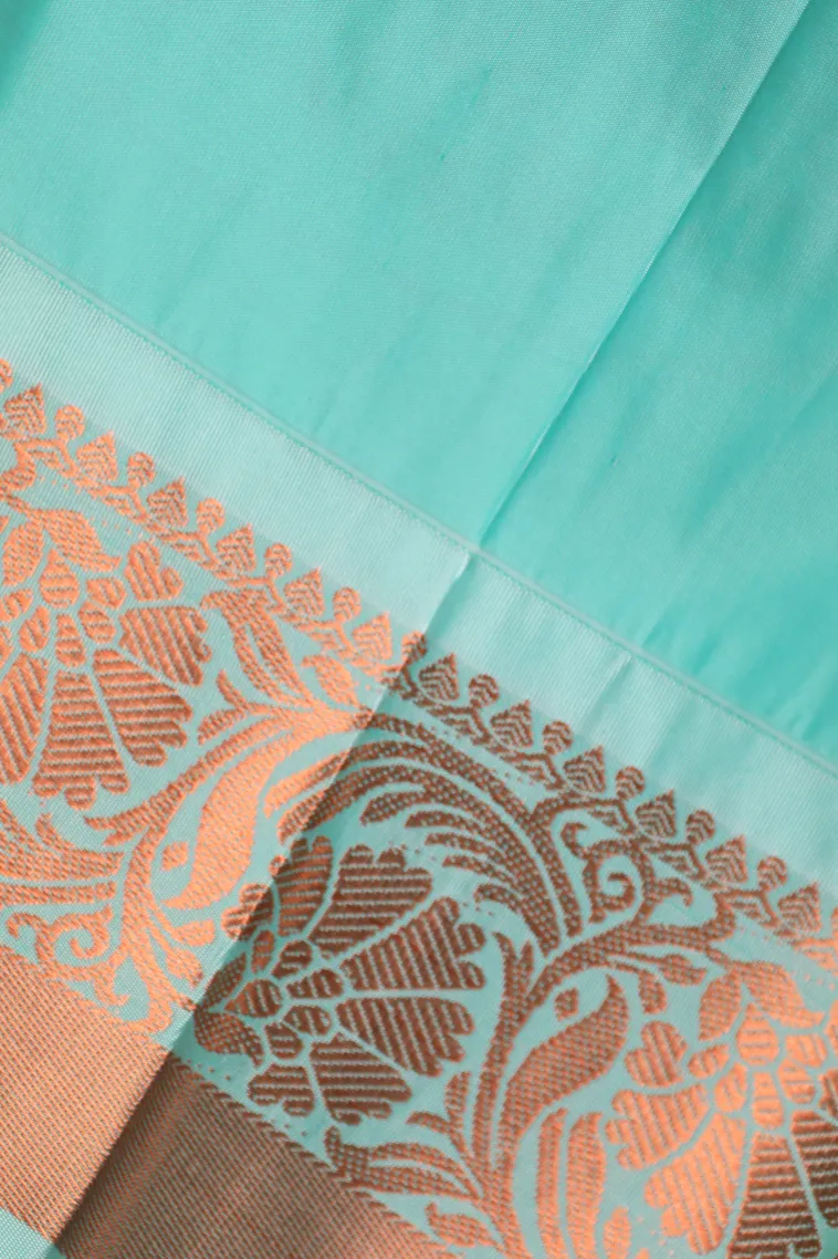 Rose Red Visiri Madippu Silk Sarees with Copper Zari Straipes And Puttas view 3