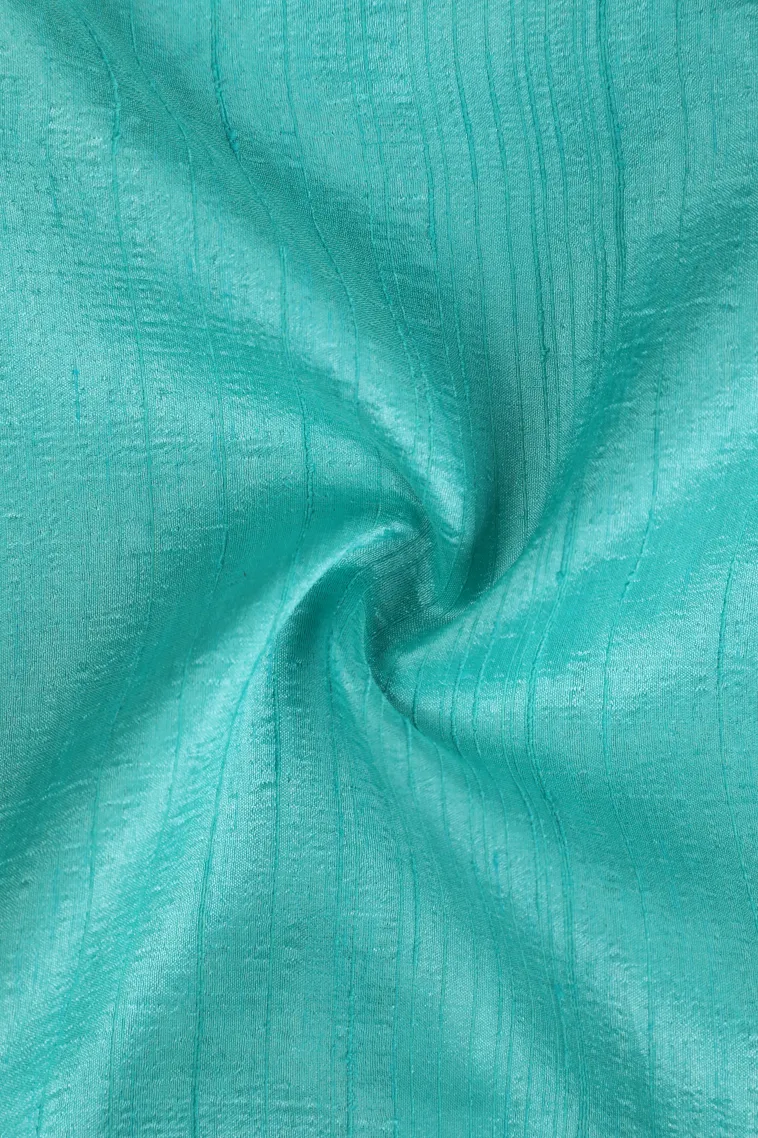 Sky Blue Jute Sarees Without Zari With Plain view 4