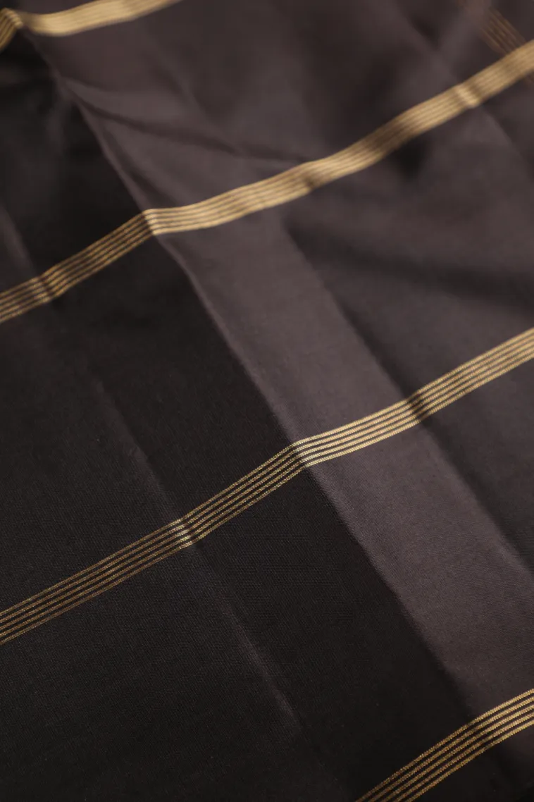 Pistachio Green Soft Silk Saree with Gold Zari Small Checks Pattern view 3