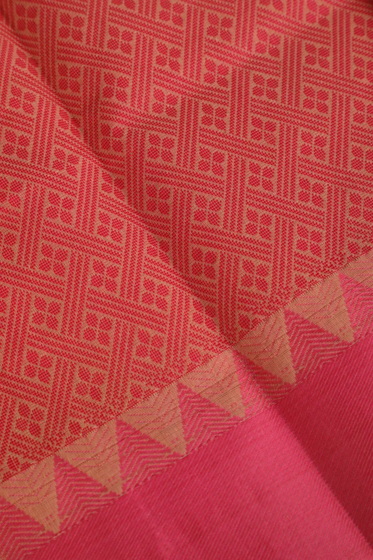 Sandollar Yellow Silk Cotton Without Zari With Flower Mottif view 3
