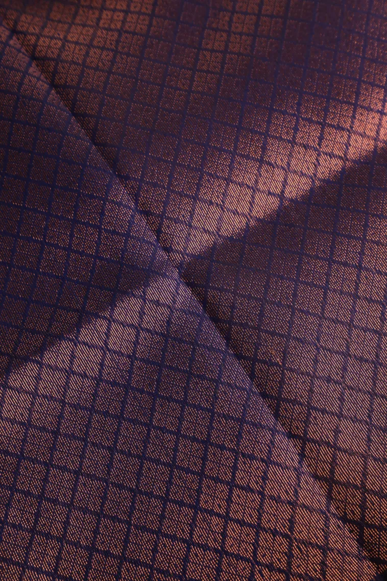 Tawny Brown Silk Cotton with Gold Zari Mango Puttas view 3