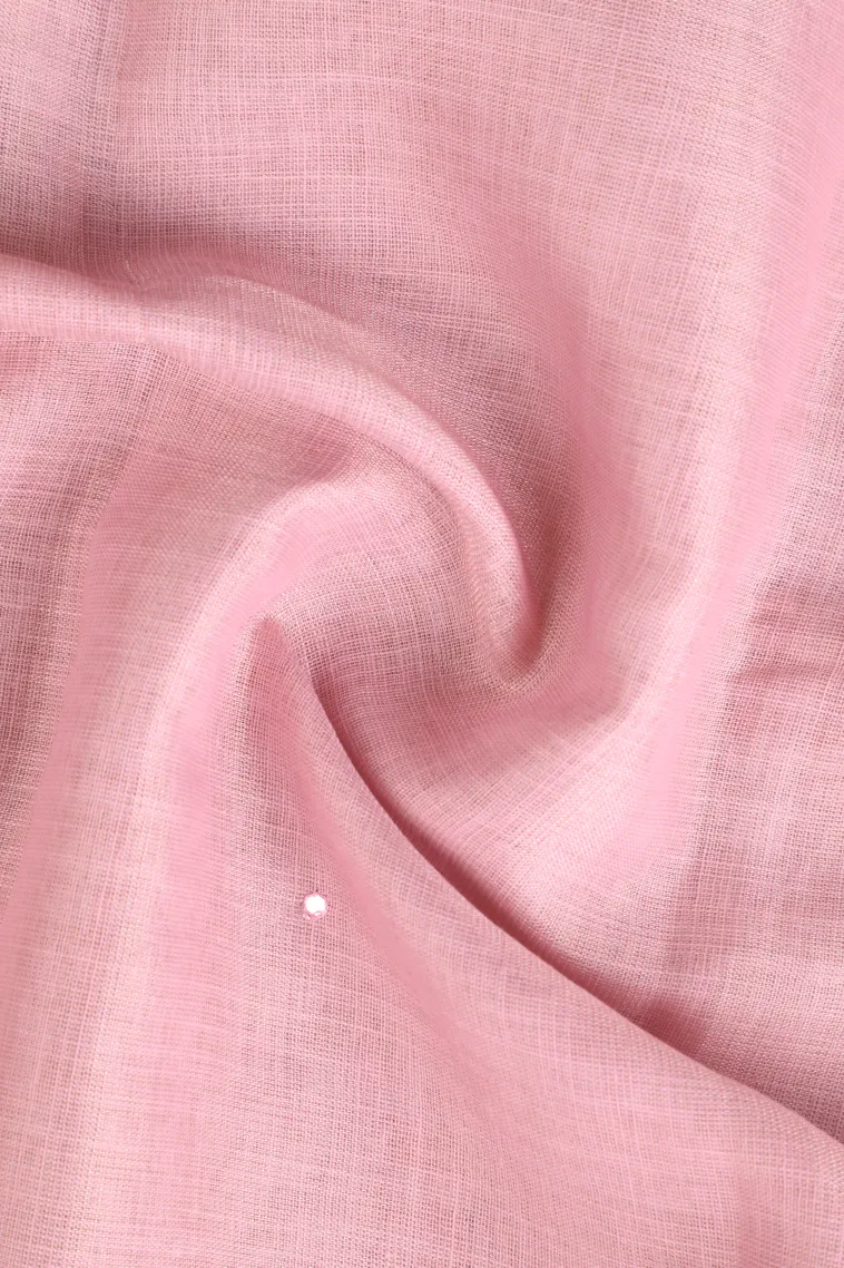 Rose Pink Tissue Silk Sarees with Thread Zari Plain view 4