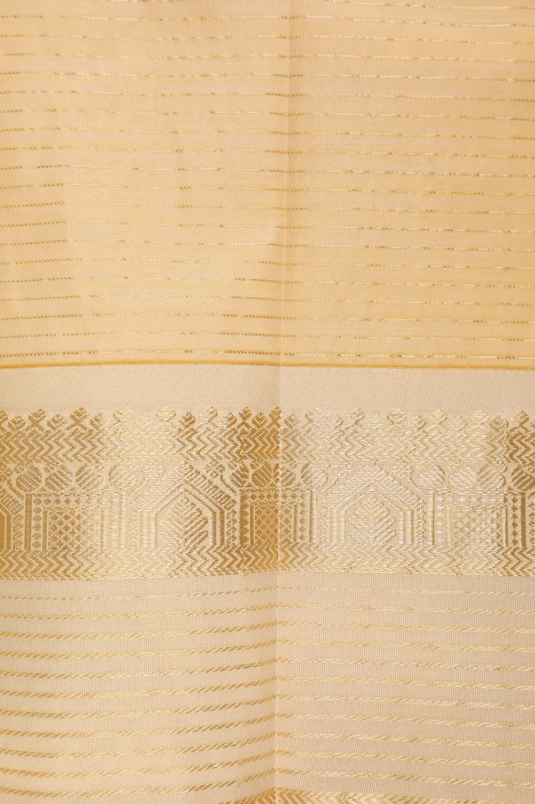 Peanut Brown Visiri Madippu Silk Sarees with Gold Zari Checks And Puttas view 3
