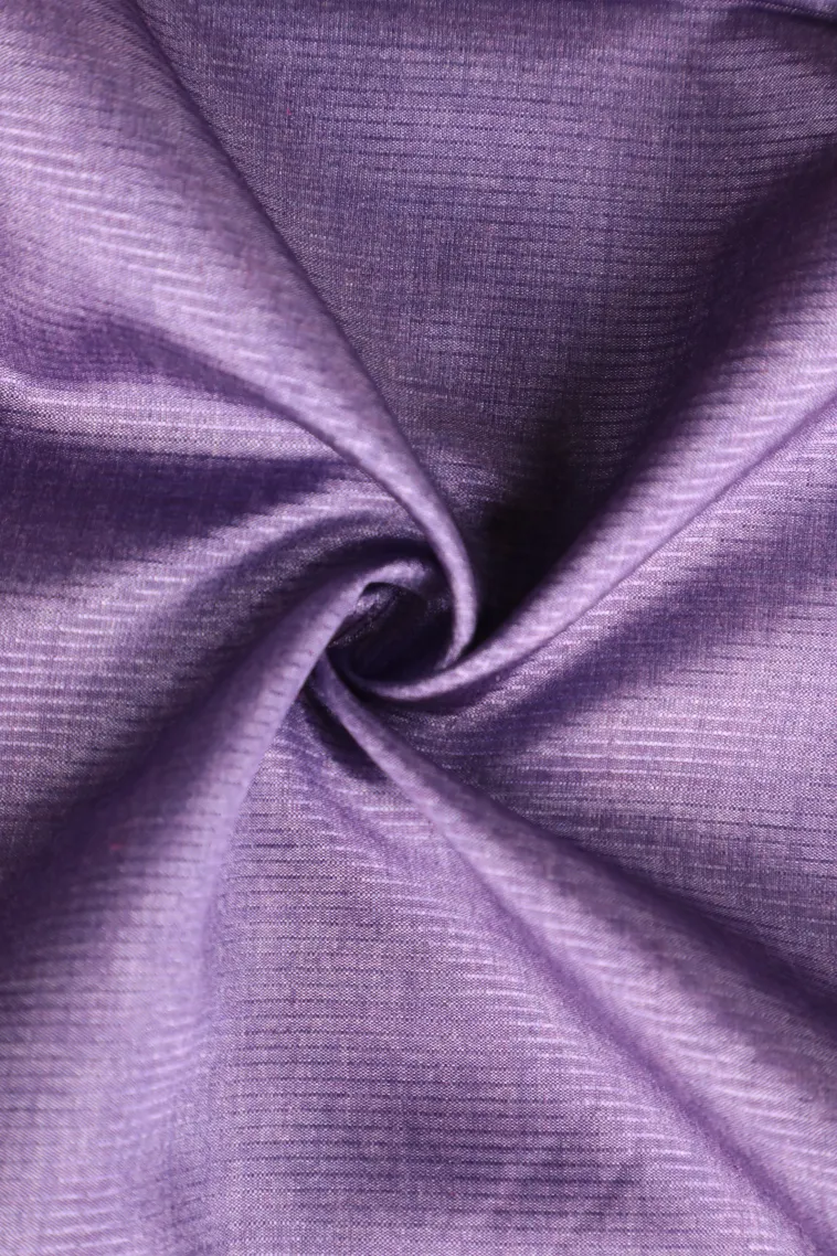 Mauve Purple Tussar Saree with Silver Zari Animal Mottif view 4
