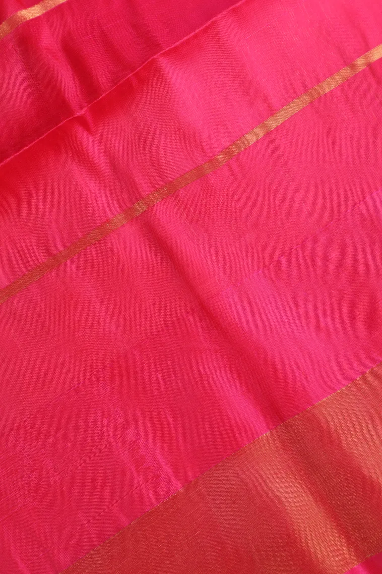 Smoke White Soft Silk Saree with Gold Zari Checks And Puttas view 3