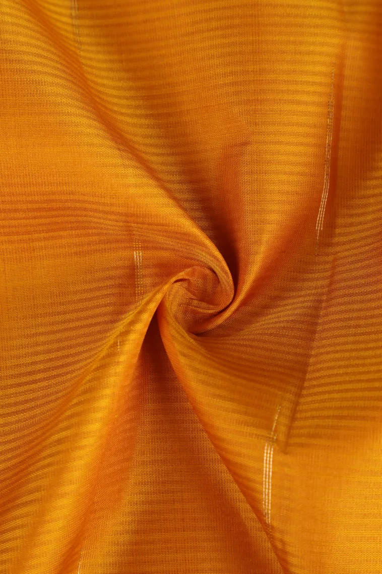 Lemon Yellow Soft Silk Saree with Gold Zari Vaira Oosi view 4
