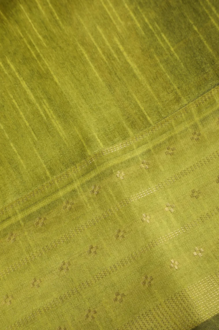 Berry Blue Tussar Saree with Gold Zari Cross Straipes view 3