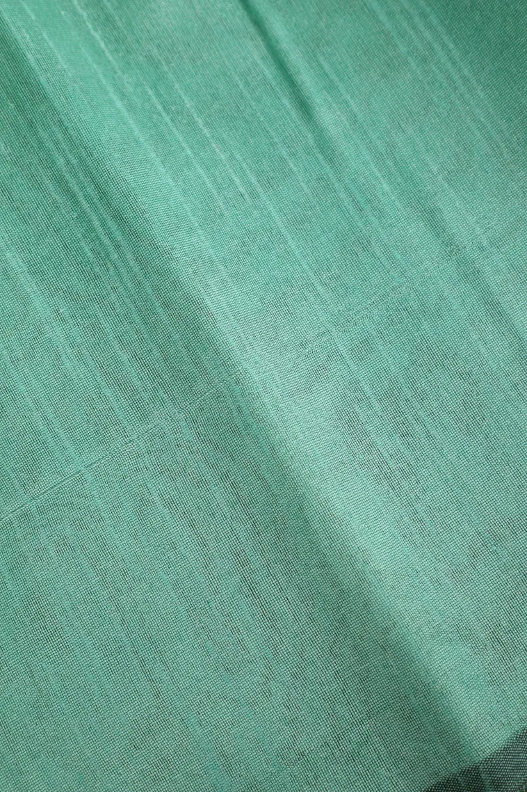 Lemon Yellow Jute Sarees with Thread Zari Stripes view 3