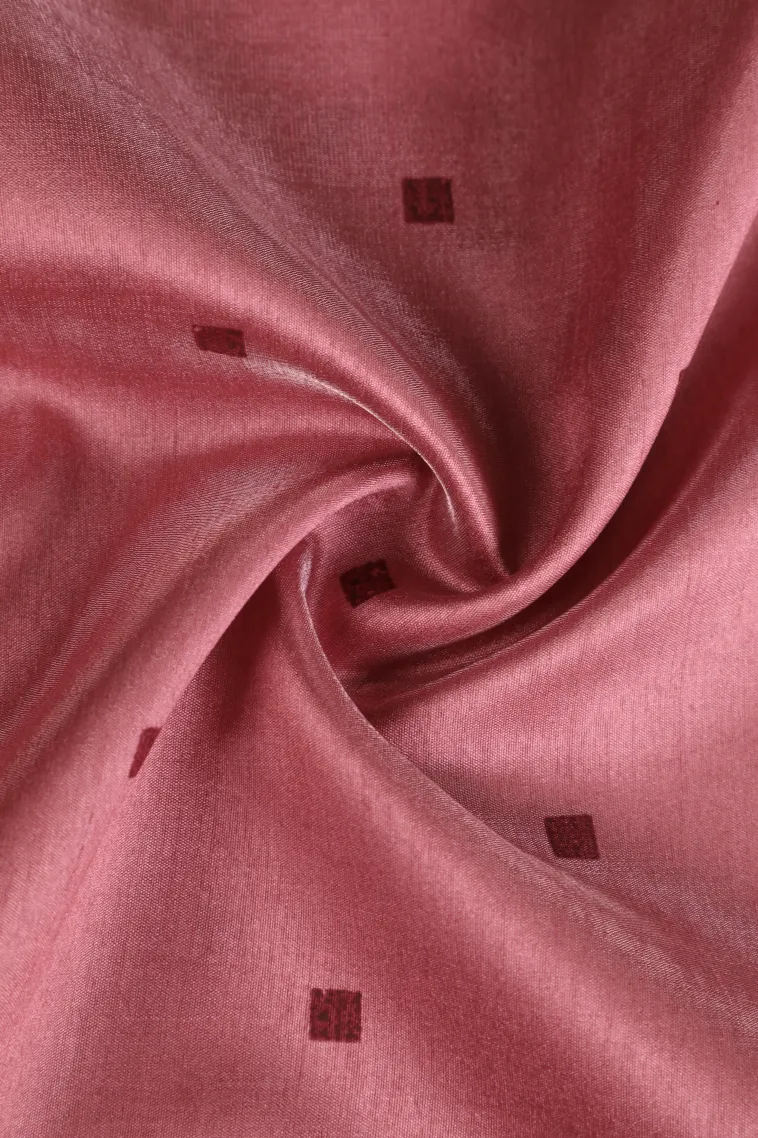 Mauve Semi Tussar Silk Without Zari With Peacock And Animal view 4