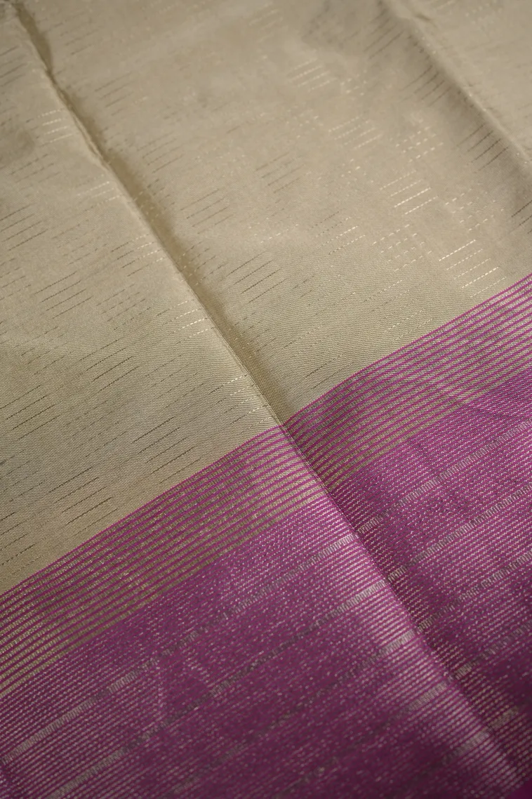 Sandollar Yellow Arani Silk Sarees with Gold Zari Stripes view 3