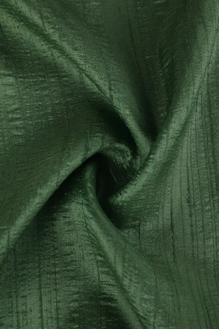 Pine Green Jute Sarees Without Zari With Plain view 4