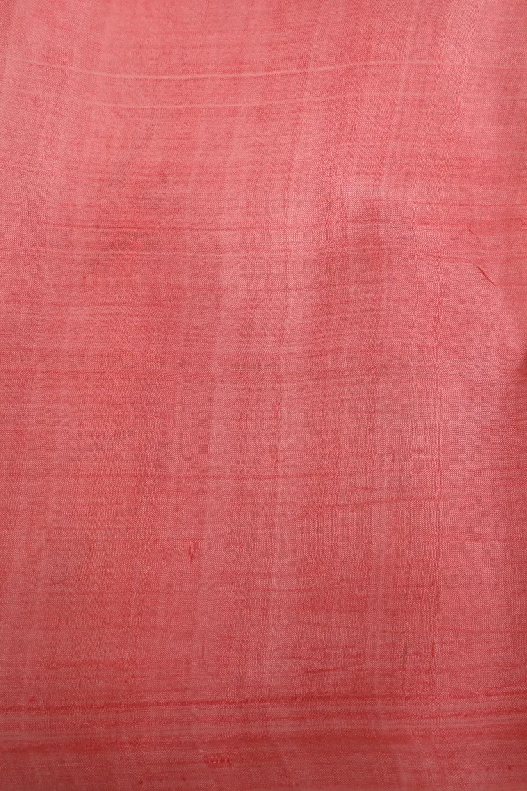 Rose Pink Soft Silk Sarees Without Zari With Floral Patterns view 3