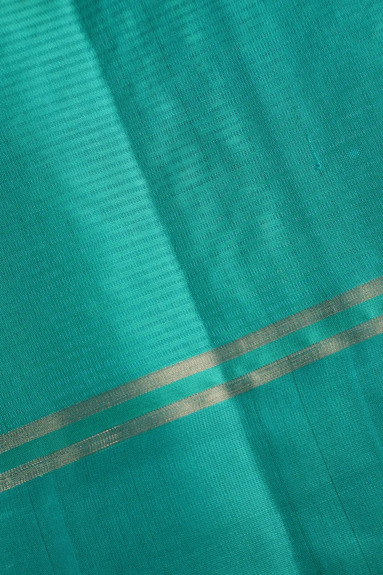 Lemon Yellow Soft Silk Saree with Gold Zari Vaira Oosi view 3