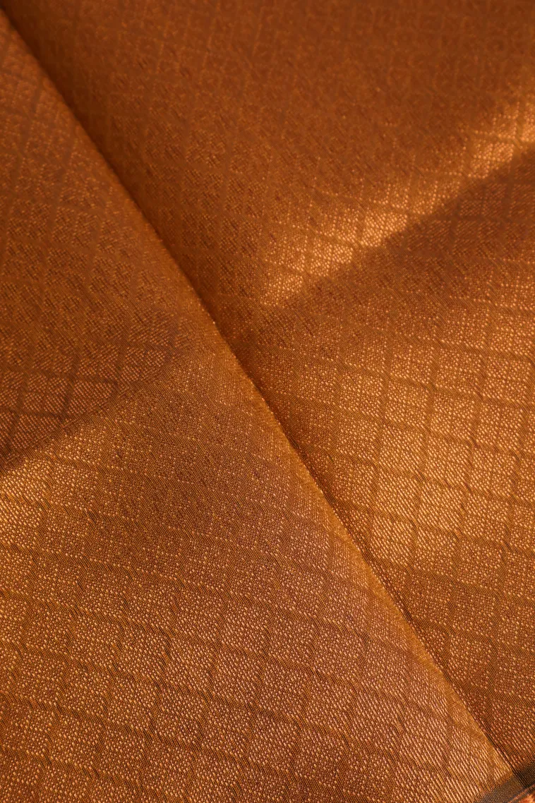 Cherry Red Silk Cotton with Gold Zari Mango Puttas view 3