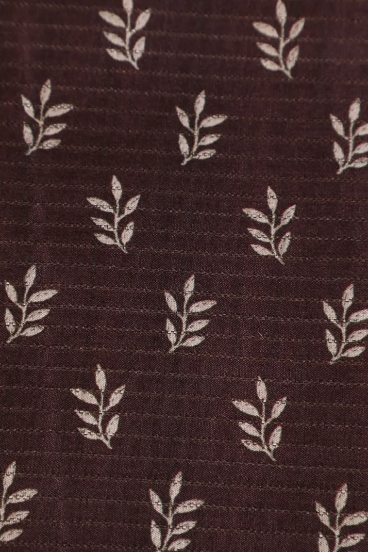 Salt White Tussar Saree with Thread Zari Floral Patterns view 3