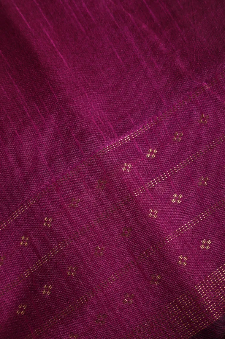 Pistachio Green Tussar Saree with Gold Zari Cross Straipes view 3