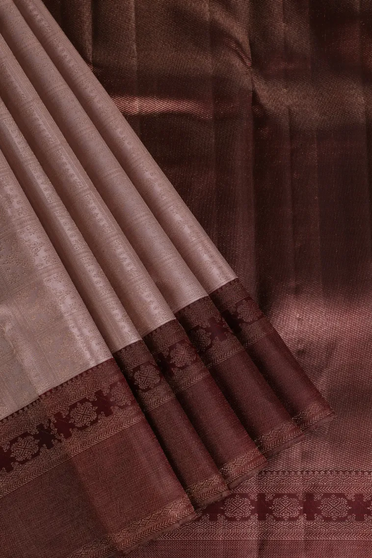 Lemonade Pink Kanchipuram Silk Sarees with Gold Zari Checks And Puttas
