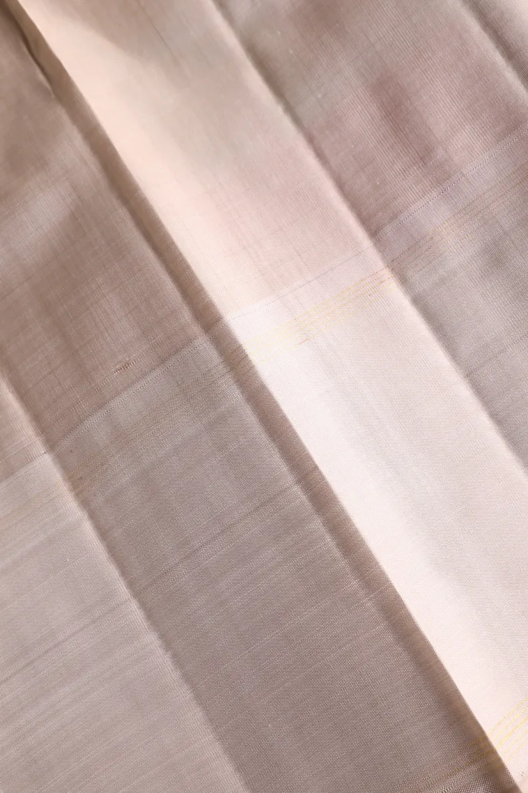Magenta Pink Kanchipuram Silk Sarees with Gold Zari Checks view 3