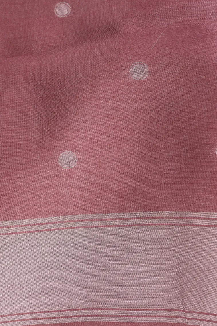 Magenta Purple Jute Sarees with Silver Zari Geometric Shapes view 3