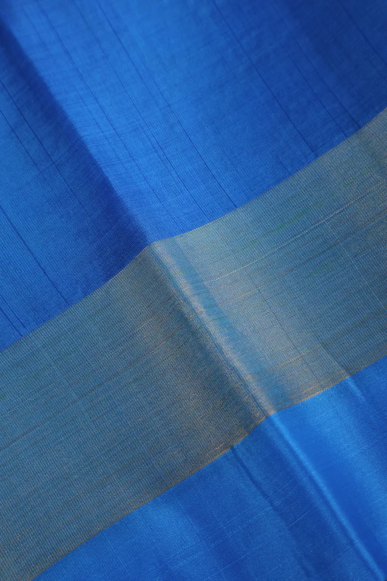 Lime Green Soft Silk Saree with Gold Zari Buttis (small Dots Or Motifs) view 3