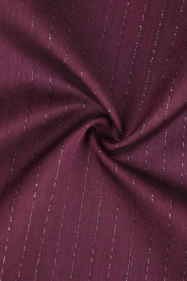 Jam Purple Silk Cotton Sarees with Antic Zari Straipes And Puttas view 4