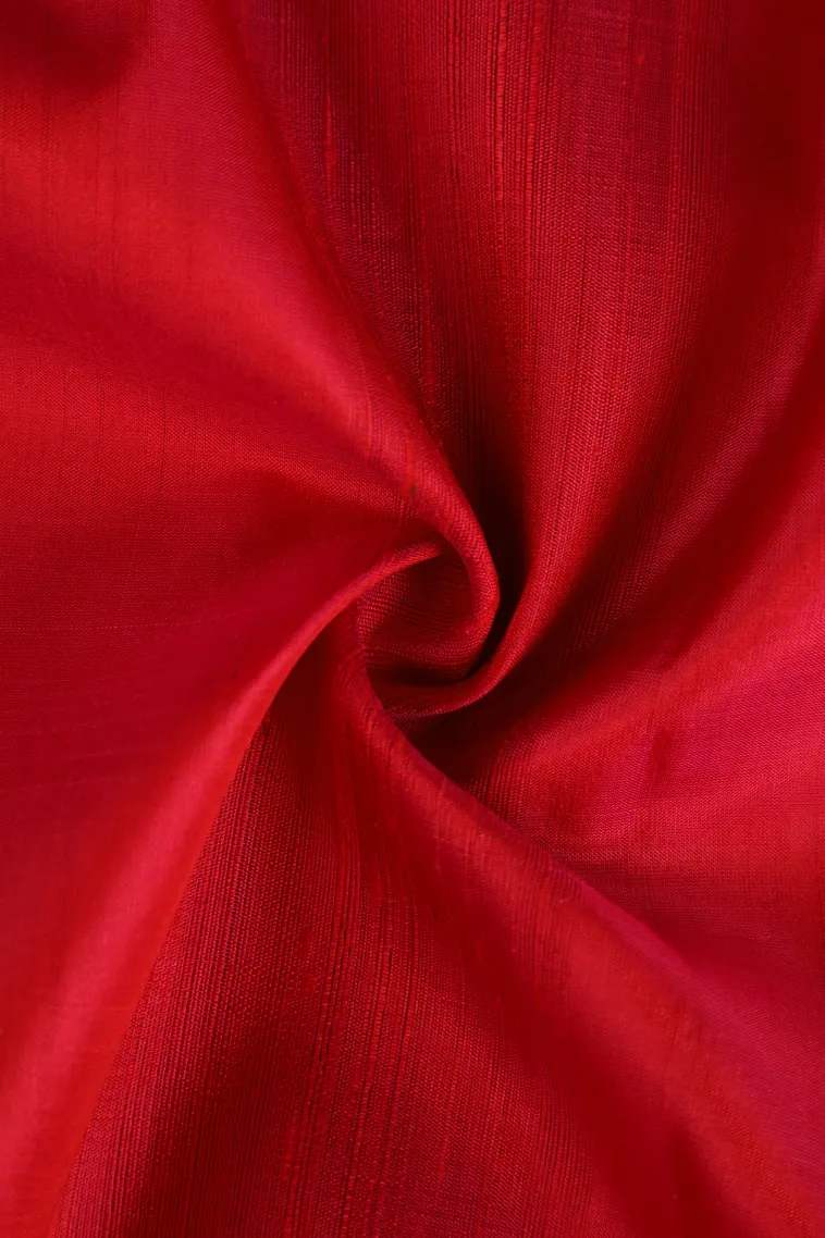 Rose Red Soft Silk Saree Without Zari With Plain view 4