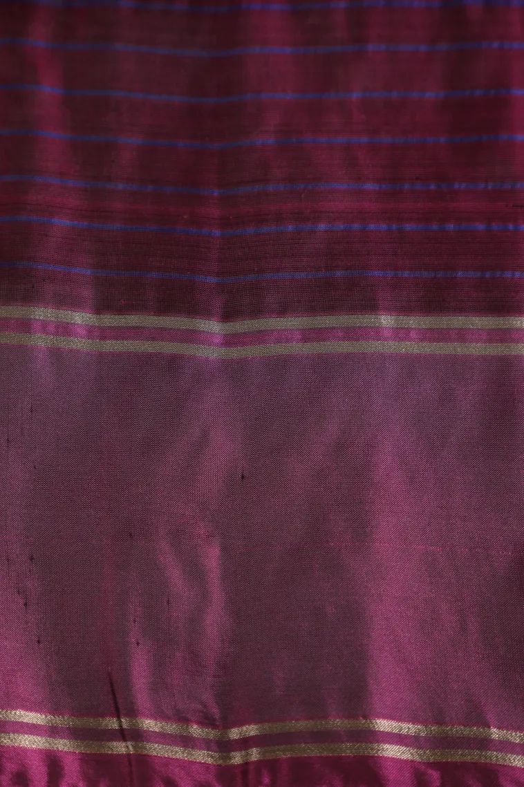 Moccon Green Soft Silk Saree with Gold Zari Checks And Puttas view 3