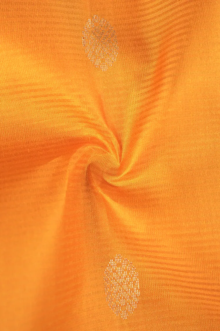 Lemon Yellow Soft Silk Saree with Gold Zari Buttis (small Dots Or Motifs) view 4
