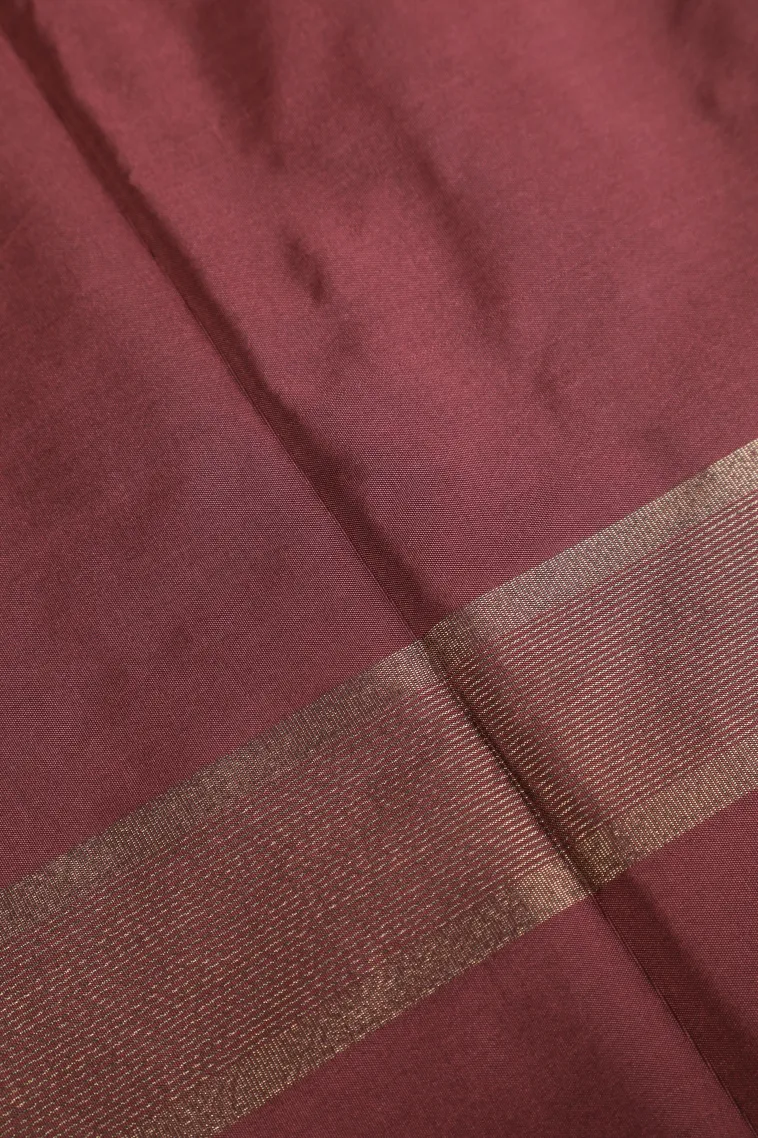 Gold Arani Silk Sarees with Gold Zari Small Checks Pattern view 3