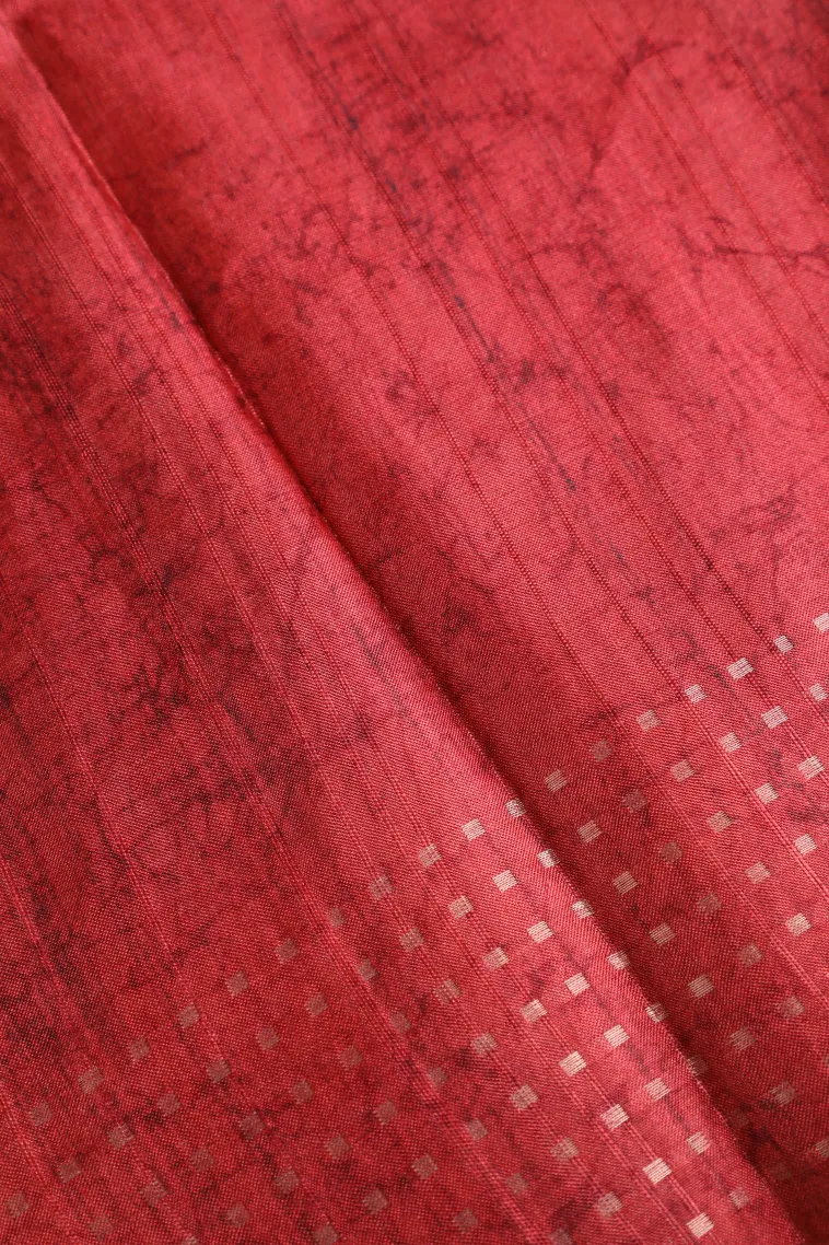 Peacock Green Tussar Saree Without Zari With Flower Mottif view 3