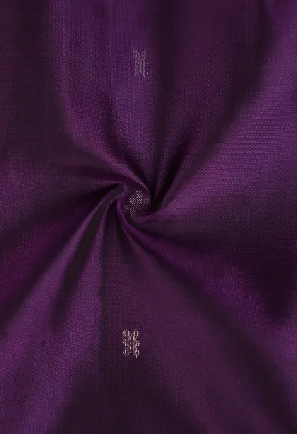 Viola Purple Soft Silk Saree with Silver Zari Buttis (small Dots Or Motifs)