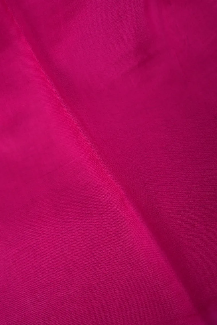 Magenta Pink Banaras Sarees with Gold Zari Small Checks Pattern view 3