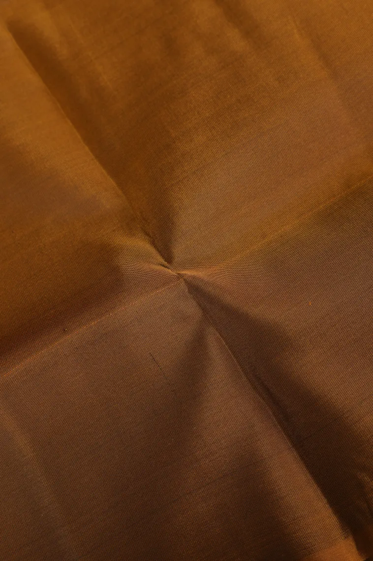 Aegean Blue Soft Silk Saree with Gold Zari Stripes And Puttas view 3