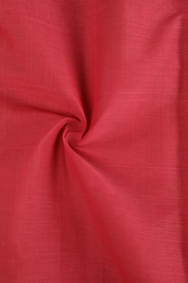 Punch Pink Kanchi Cotton Sarees Without Zari With Stripes And Puttas view 4