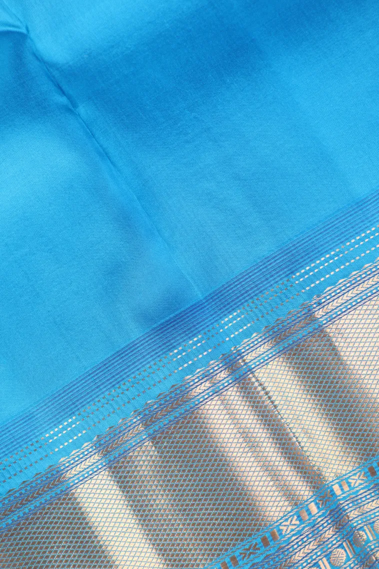Mulberry Purple Soft Silk Saree with Gold Zari Buttis (small Dots Or Motifs) view 3