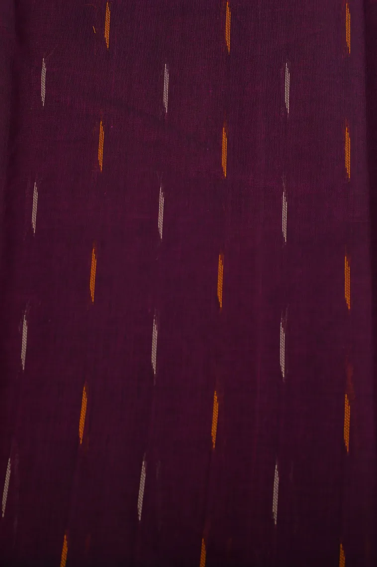Viola Purple Kanchi Cotton Sarees Without Zari With Stripes And Puttas view 3