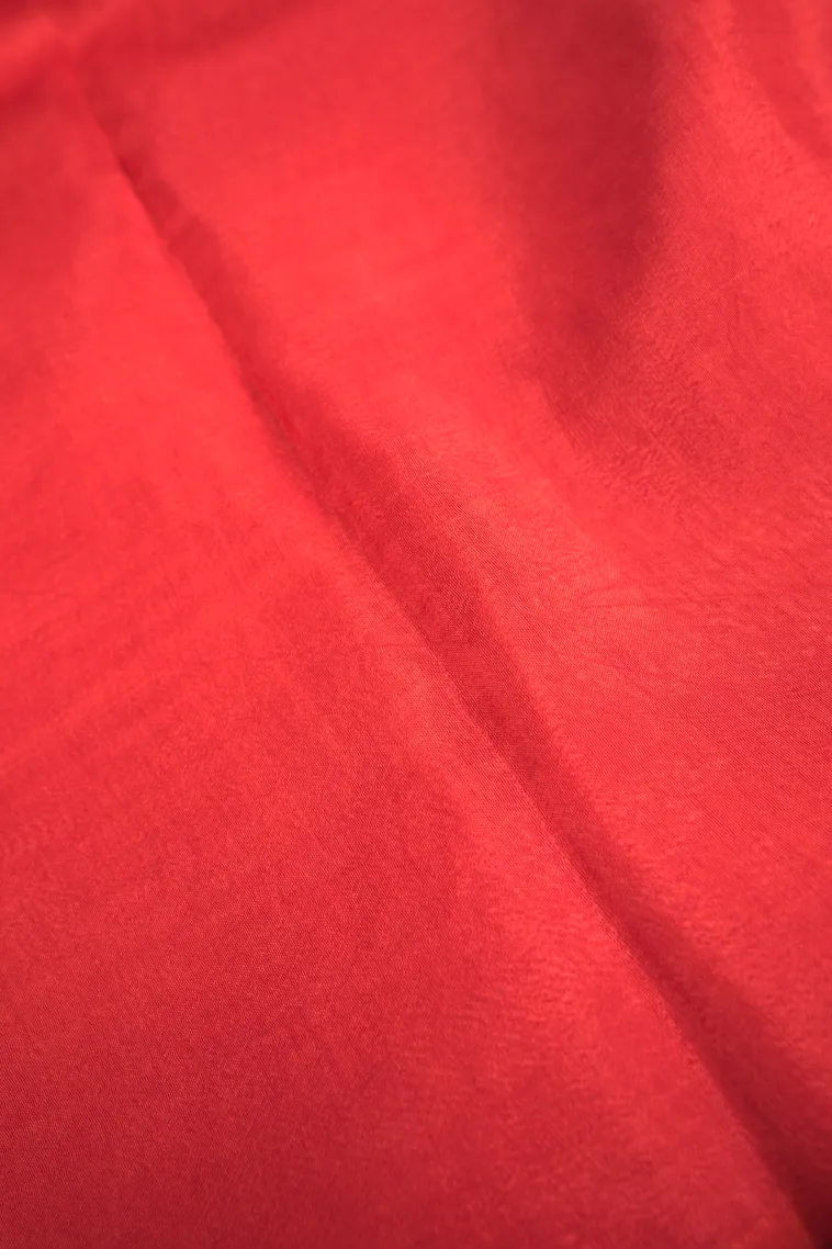 Fire Orange Banaras Sarees with Gold Zari Small Checks Pattern view 3