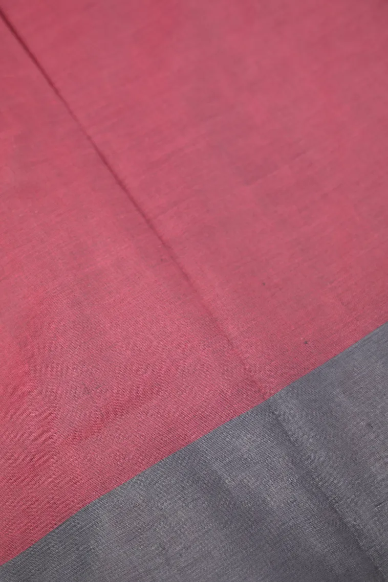 Lemonade Pink Ikkat Cotton Sarees Without Zari With Geometric Shapes view 3