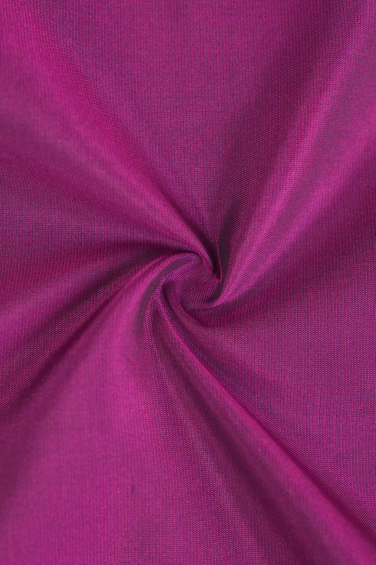 Magenta Purple Arani Silk Sarees with Gold Zari Plain view 4