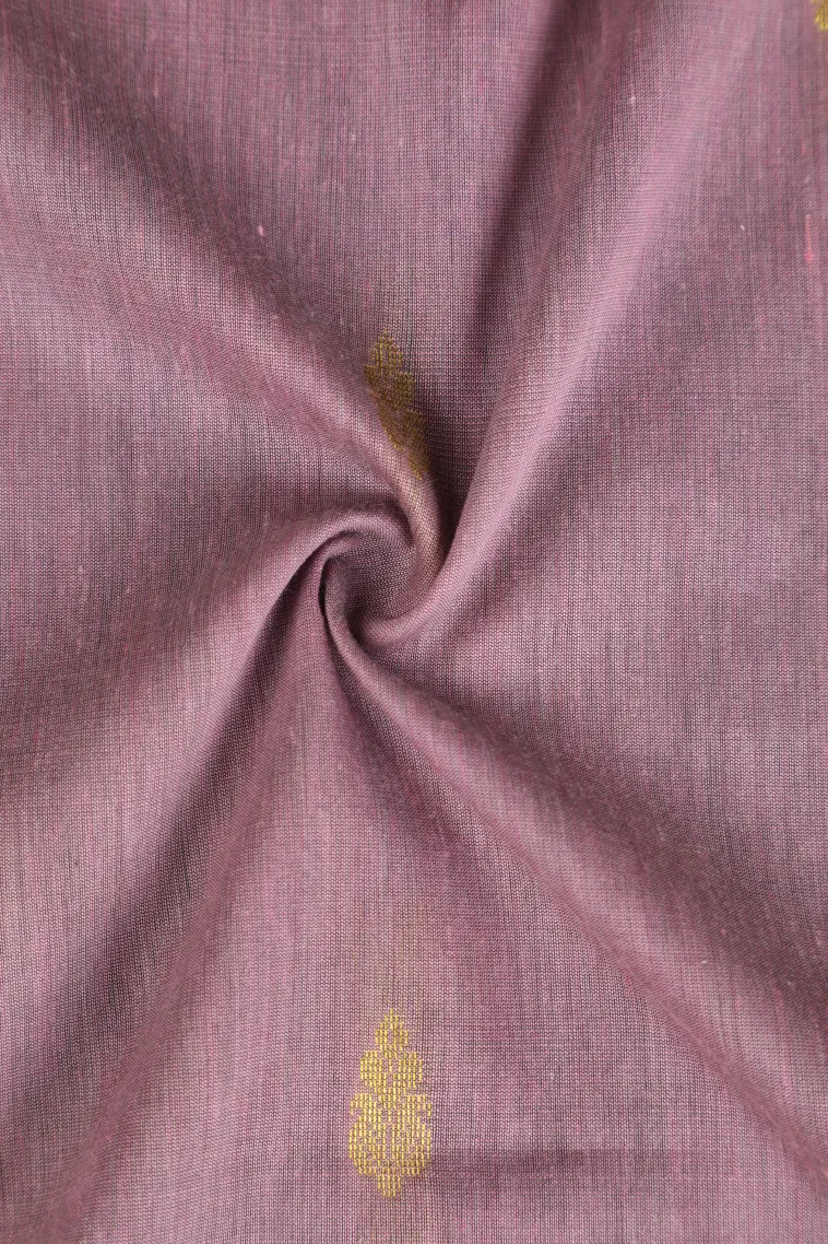 Lean Pink Kalyani Cotton with Gold Zari Buttis (small Dots Or Motifs) view 4