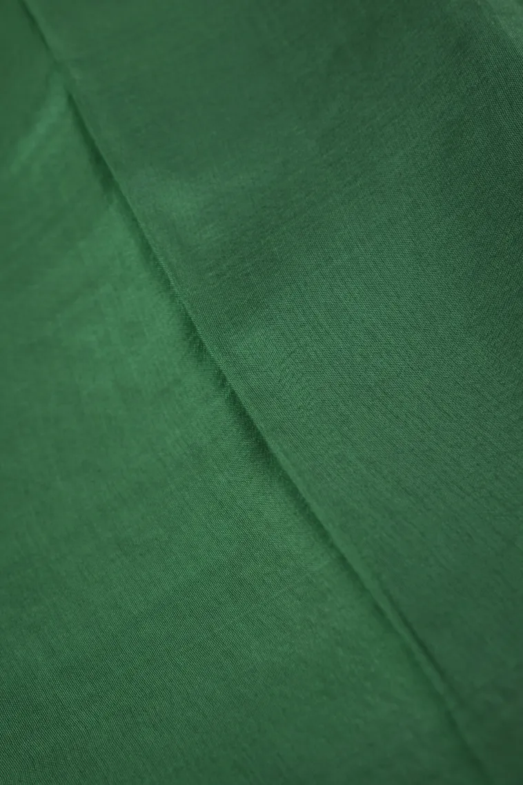 Bottle Green Banaras Sarees with Gold Zari Small Checks Pattern view 3