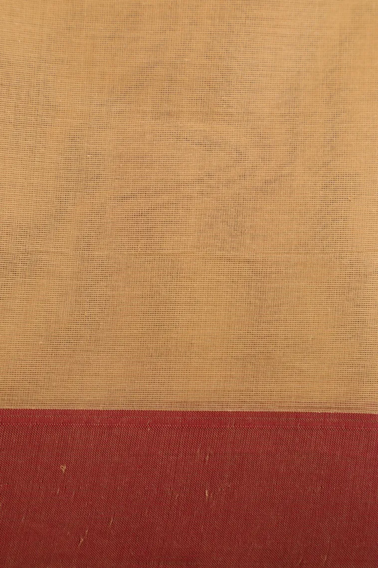 Cookie Yellow Kanchi Cotton Sarees Without Zari With Flower Mottif view 3